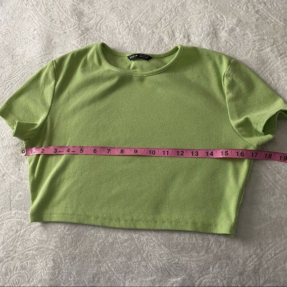 Bright Green Cropped Short Sleeve Tee - Picture 4 of 8